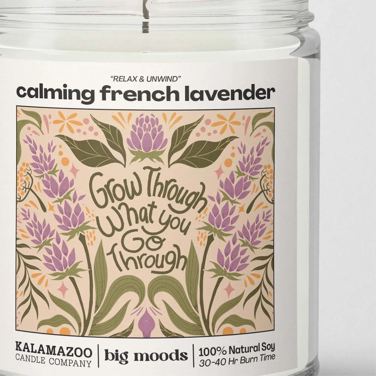 Grow Through Calming French Lavender Candle