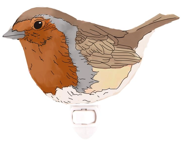 Glass Robin Shape Nightlight