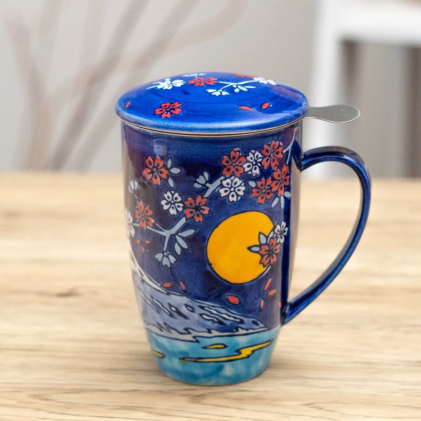 Tea Infuser Mug 15oz Fuji Mountain