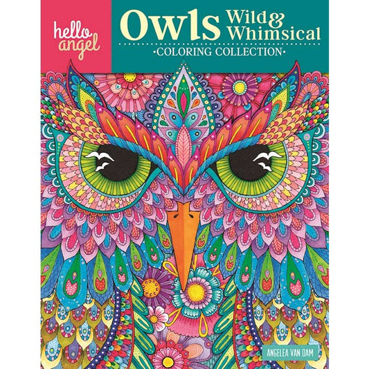 Wild + Whimsical Owls Coloring Book