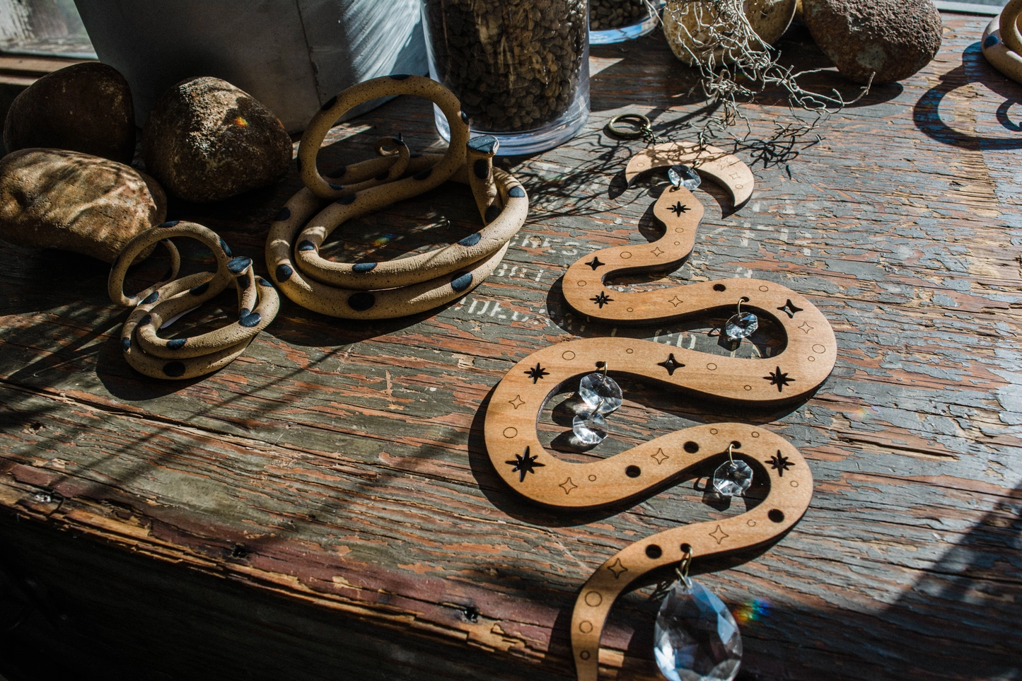 Snake Wooden Suncatcher