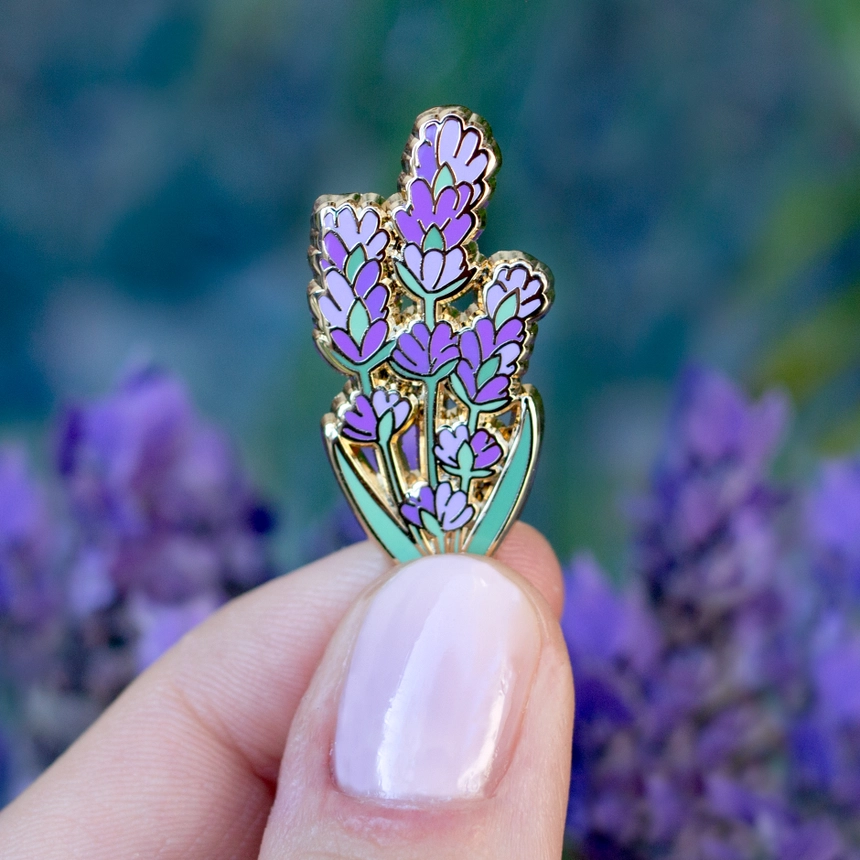 Lavender Enamel Pin