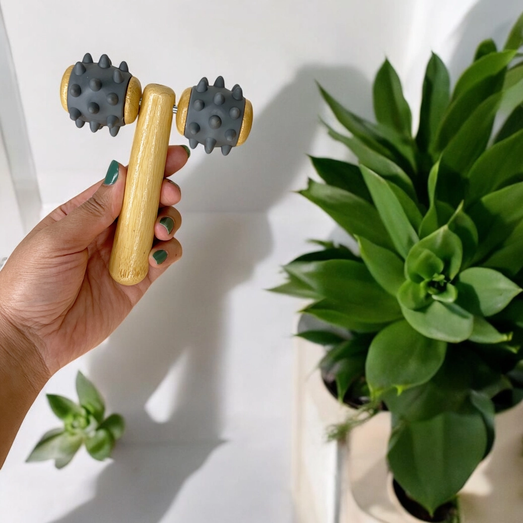 Bamboo Body Rolling Massager Tool