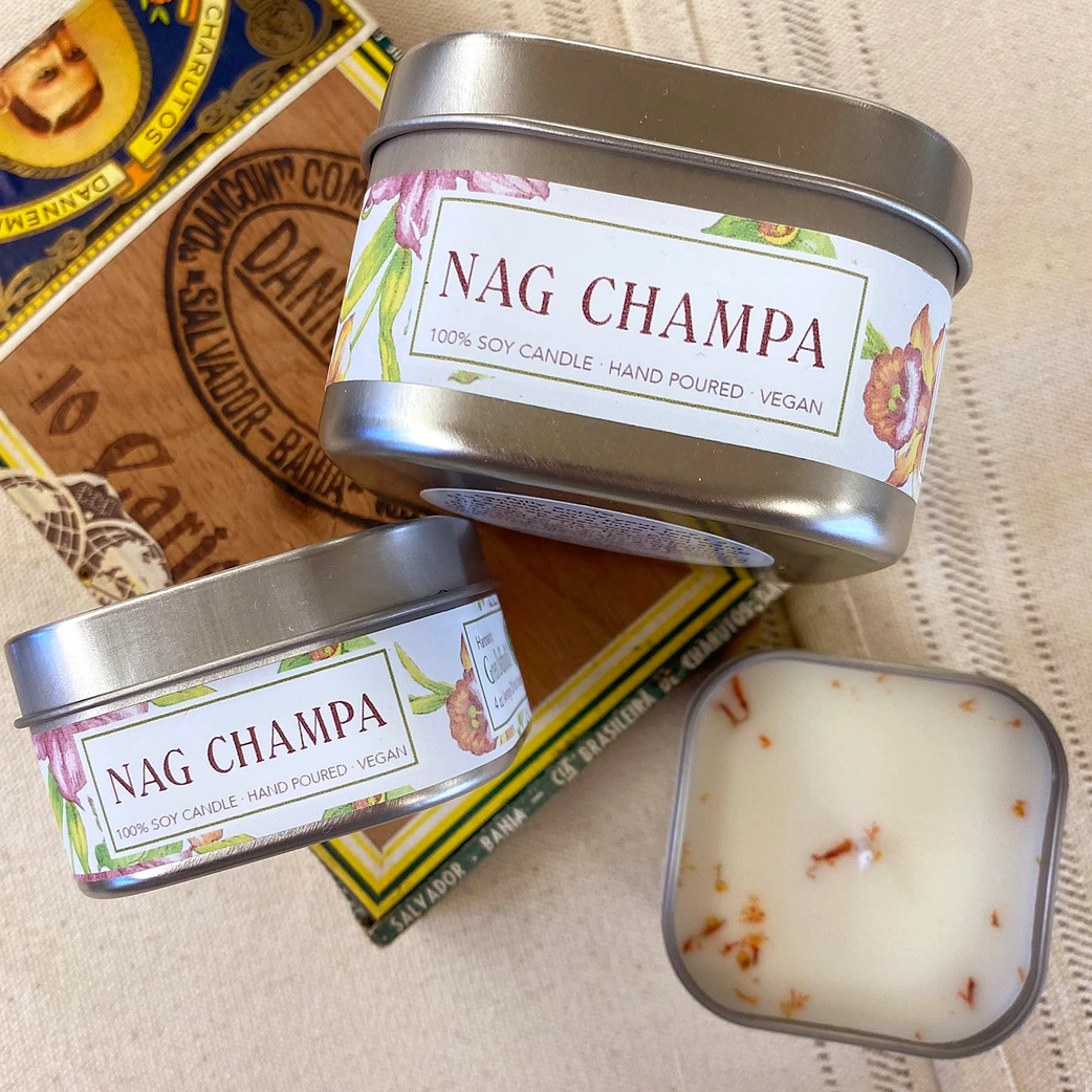 Nag Champa Soy Candle in Tin