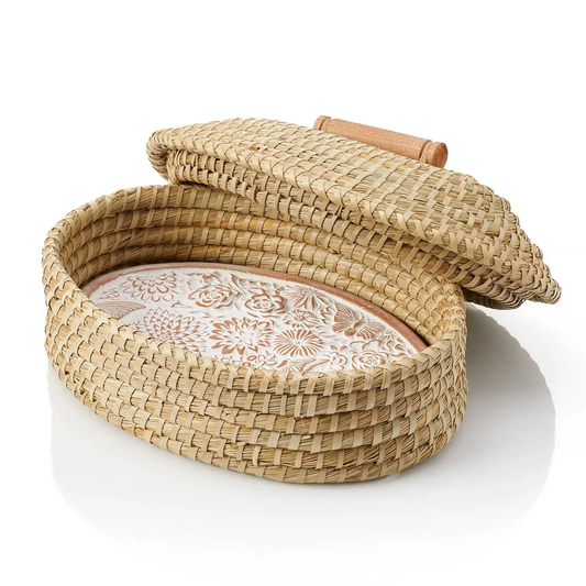 Breadwarmer with Lid Butterfly Garden