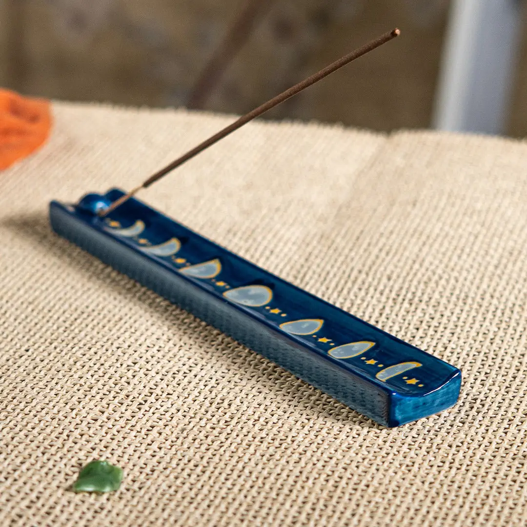 Ceramic Moon Phase Incense Burner