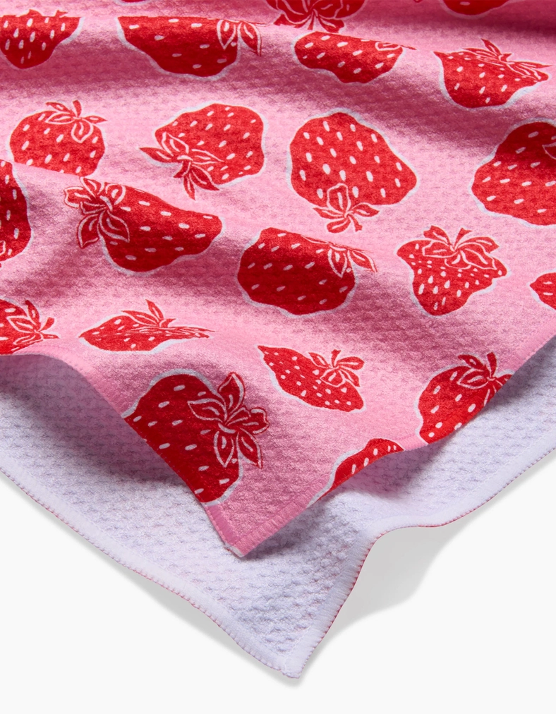 Geometry Tea Towel: Sweet Strawberry