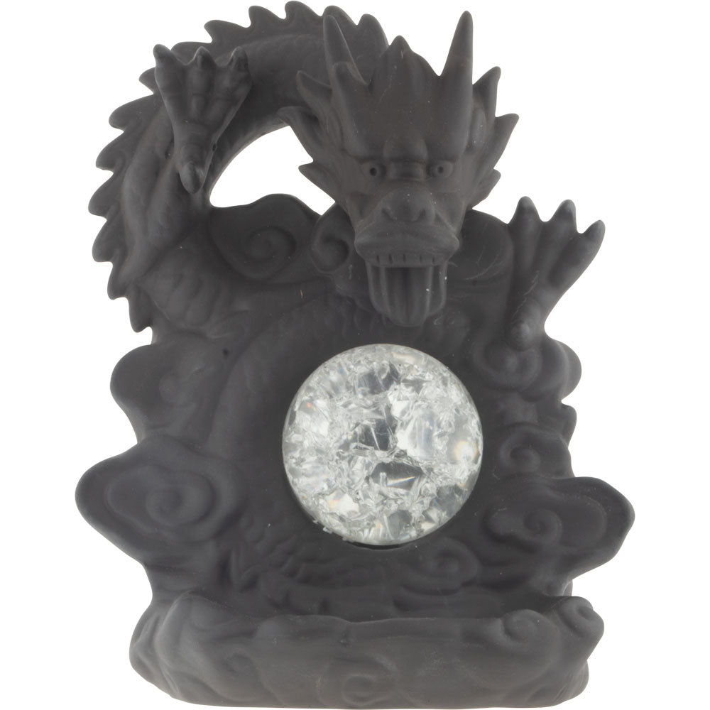 Backflow Incense Burner - Dragon w/ Multicolored Sphere