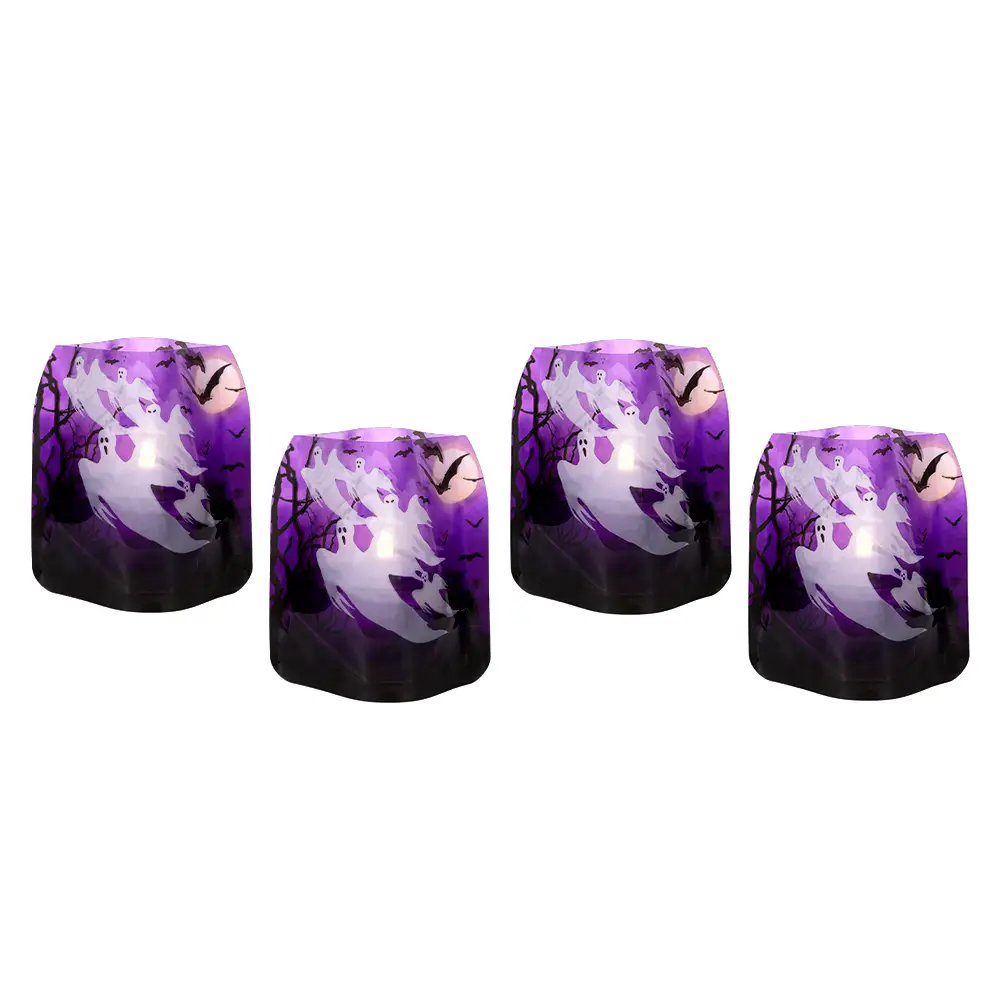 Boo! Ghosts Halloween Expandable Luminaries 4pk