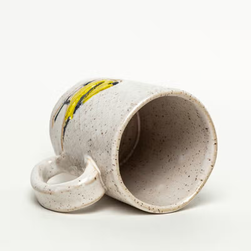Goldfinch Ceramic Mug White