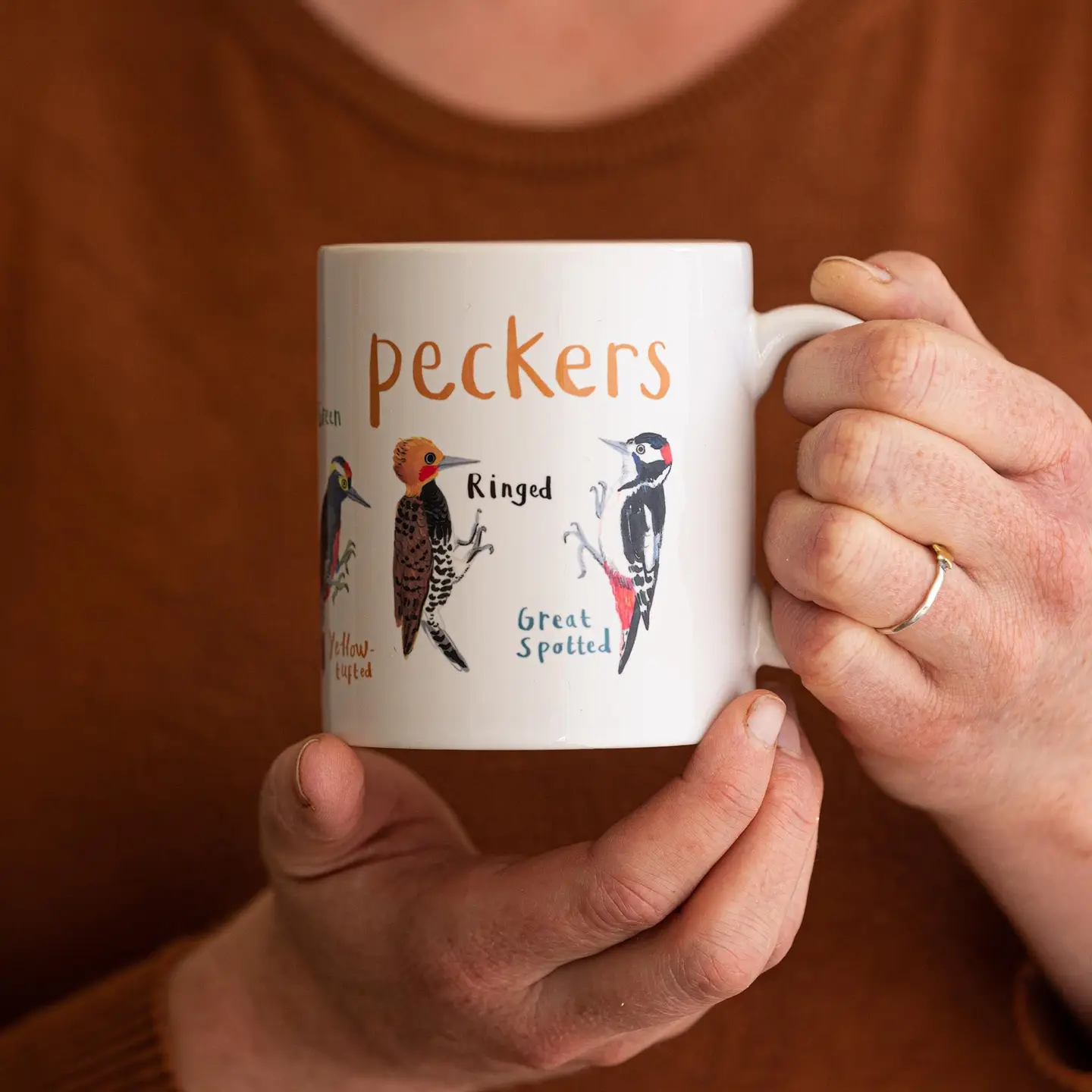 Peckers Bird Pun Ceramic Mug