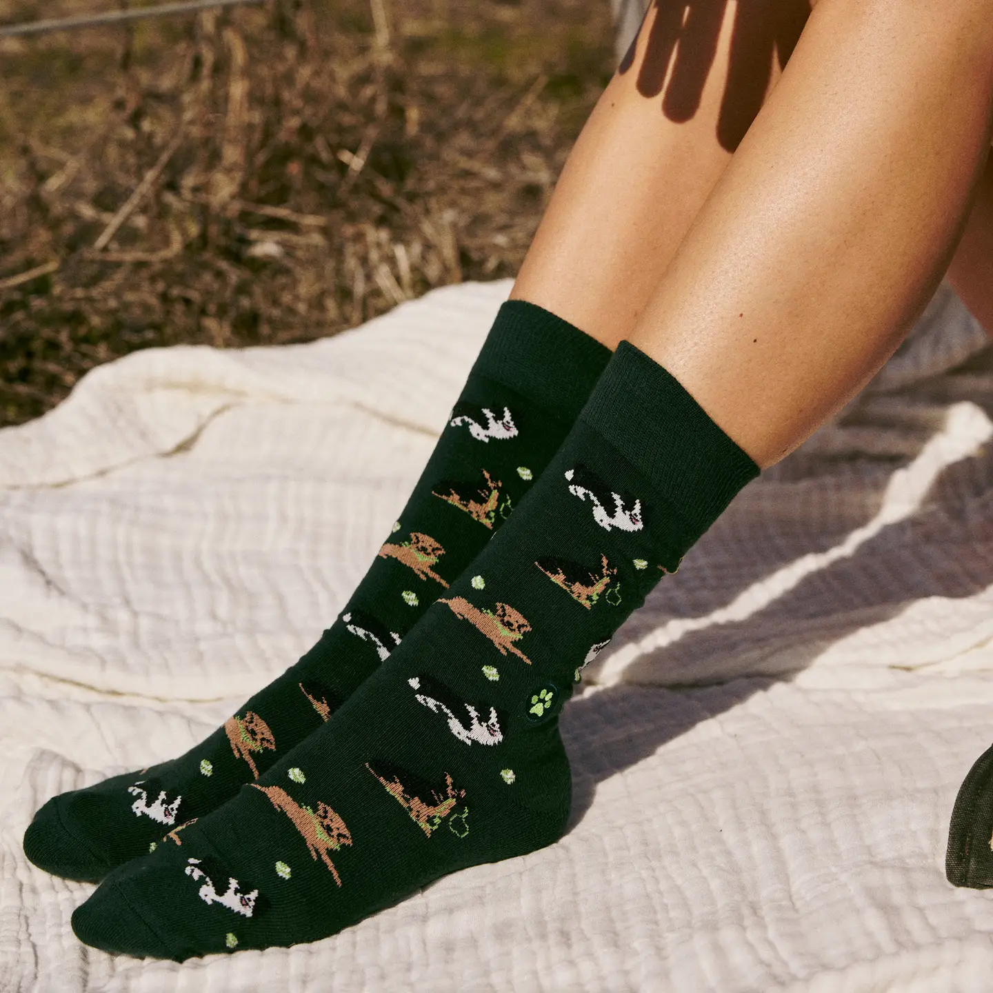 Socks That Save Dogs Go Fetch Green