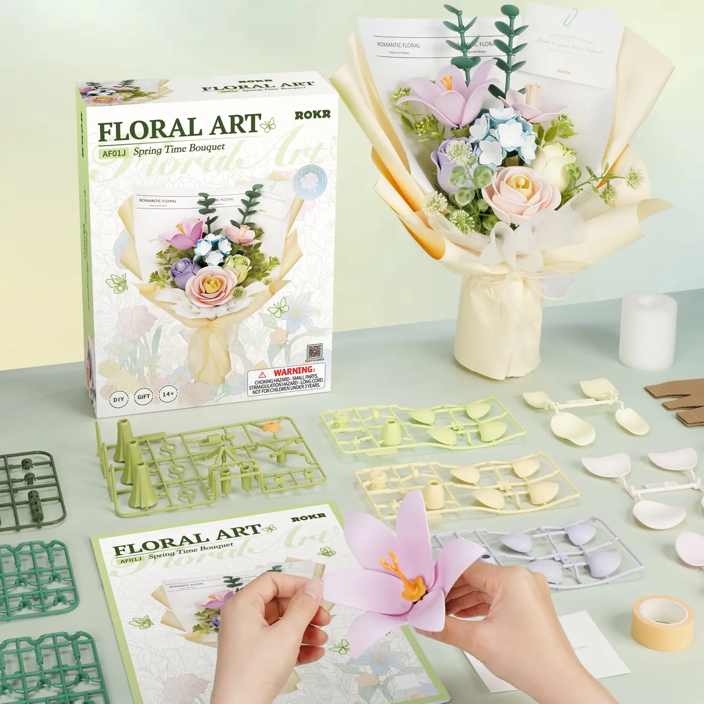 3D Plastic Flower Puzzle Bouquet