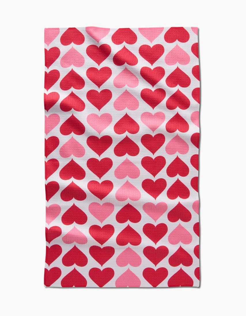 Geometry Tea Towel: Blushing Hearts