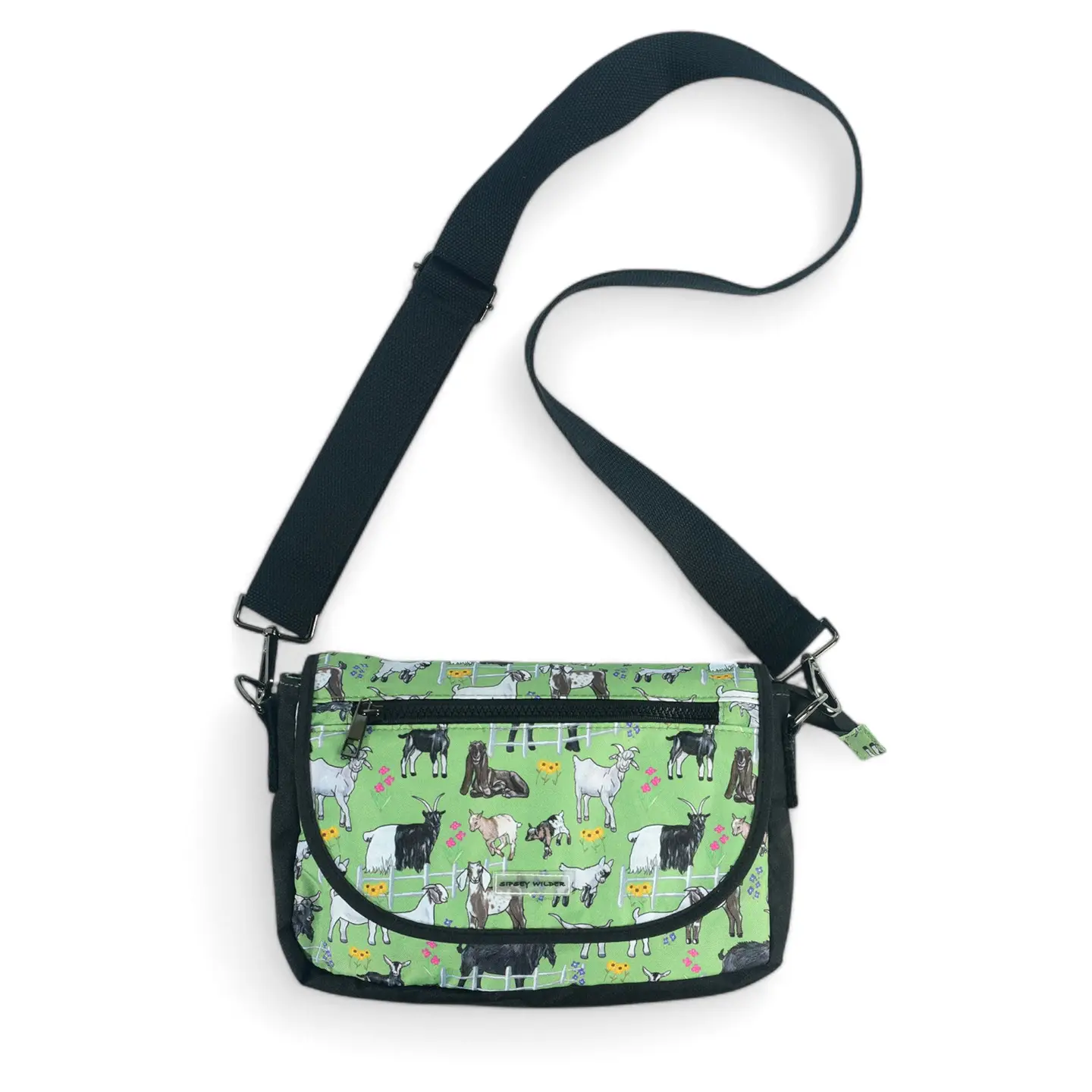 Greener Pastures Goats Stride Crossbody Bag