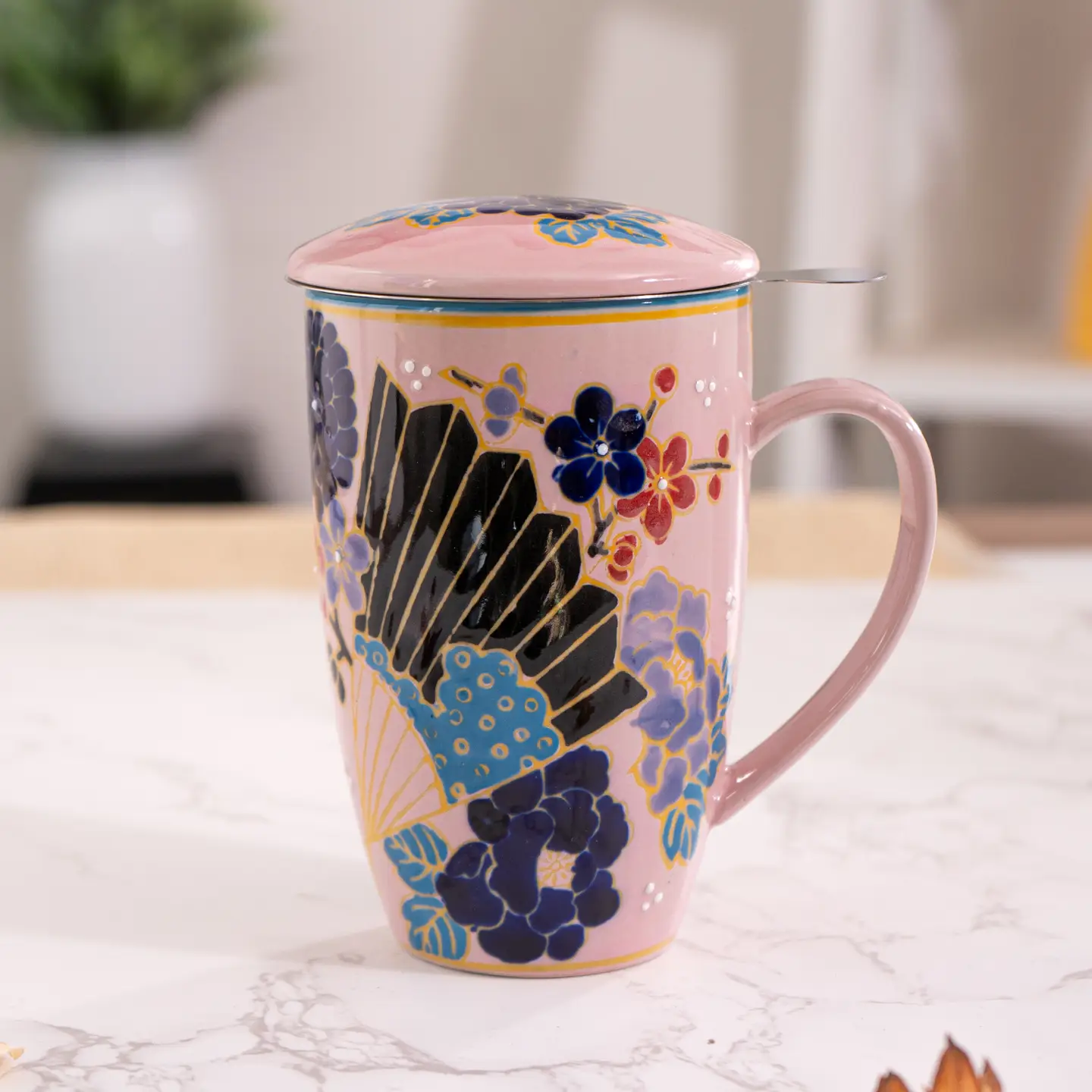Tea Infuser Mug 15oz Festival Fan