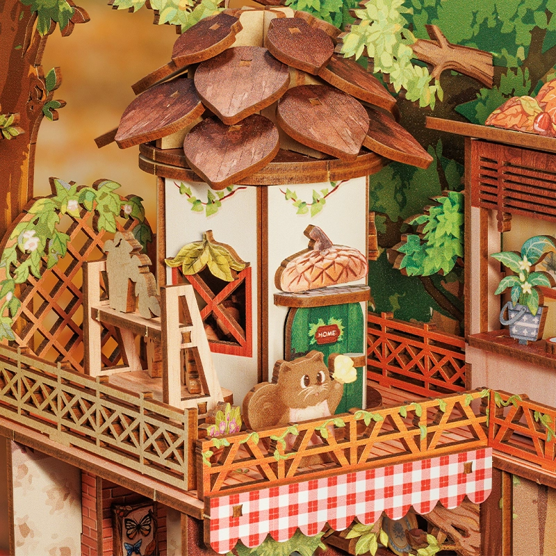 DIY Miniature Book Nook Kit: Squirrel Collector