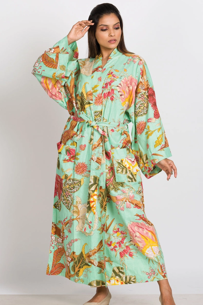 Kimono Robe - Sea Green