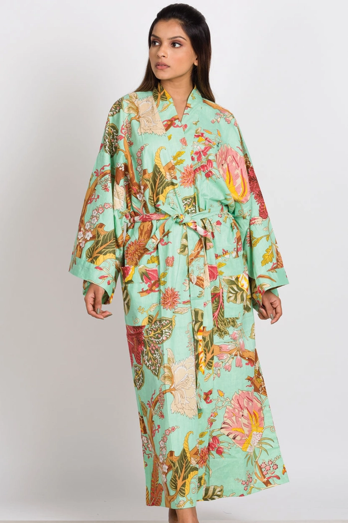 Kimono Robe - Sea Green