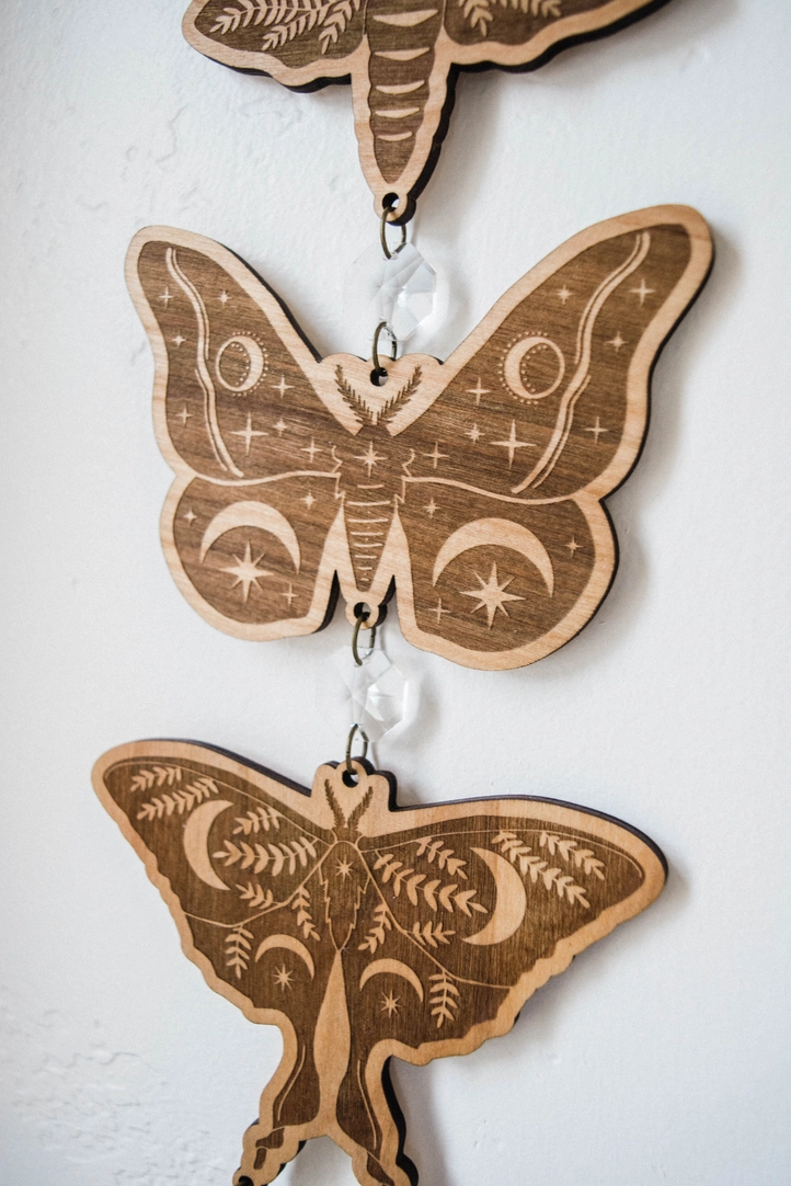 Four Moth Air Plant Holder Suncatcher