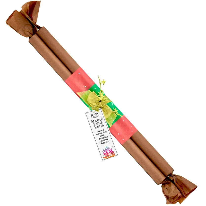 Magic Yule Logs Rainbow Flames