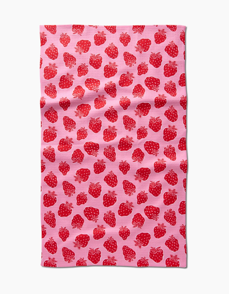 Geometry Tea Towel: Sweet Strawberry