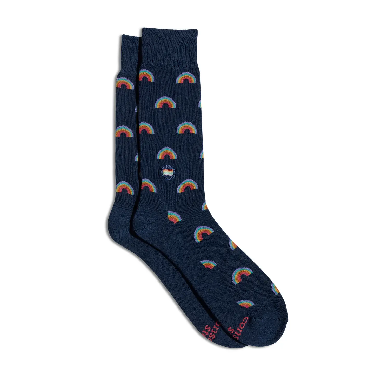 Socks That Save LGBTQ Lives Navy Rainbow