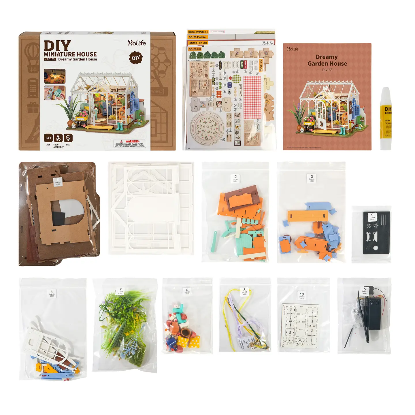 DIY Miniature House Kit: Dreamy Garden House