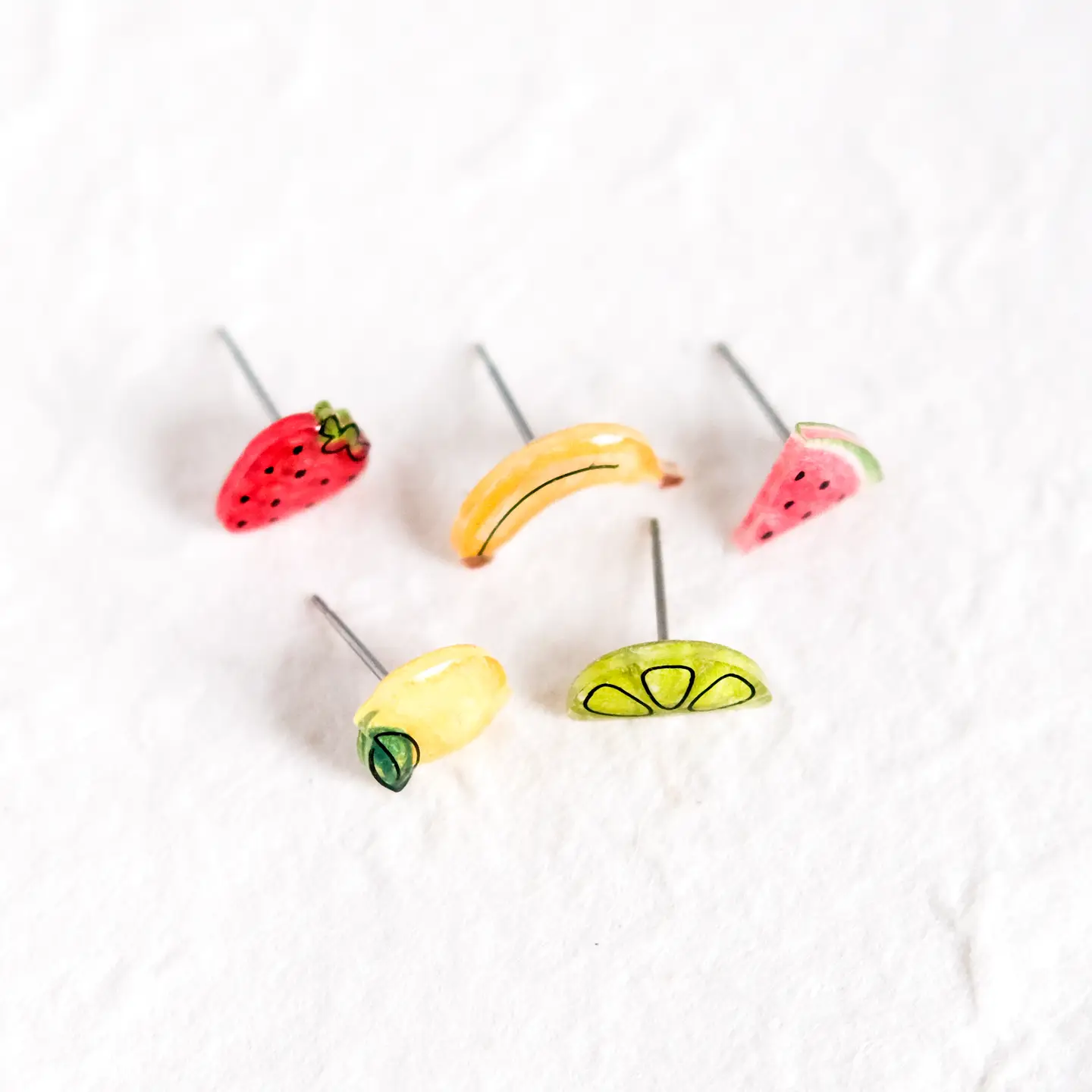 Mini Fruit Stud Earrings Mix + Match Set