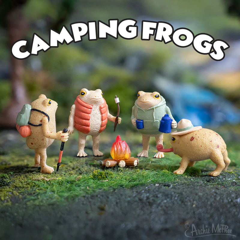 Camping Frogs Set of 5