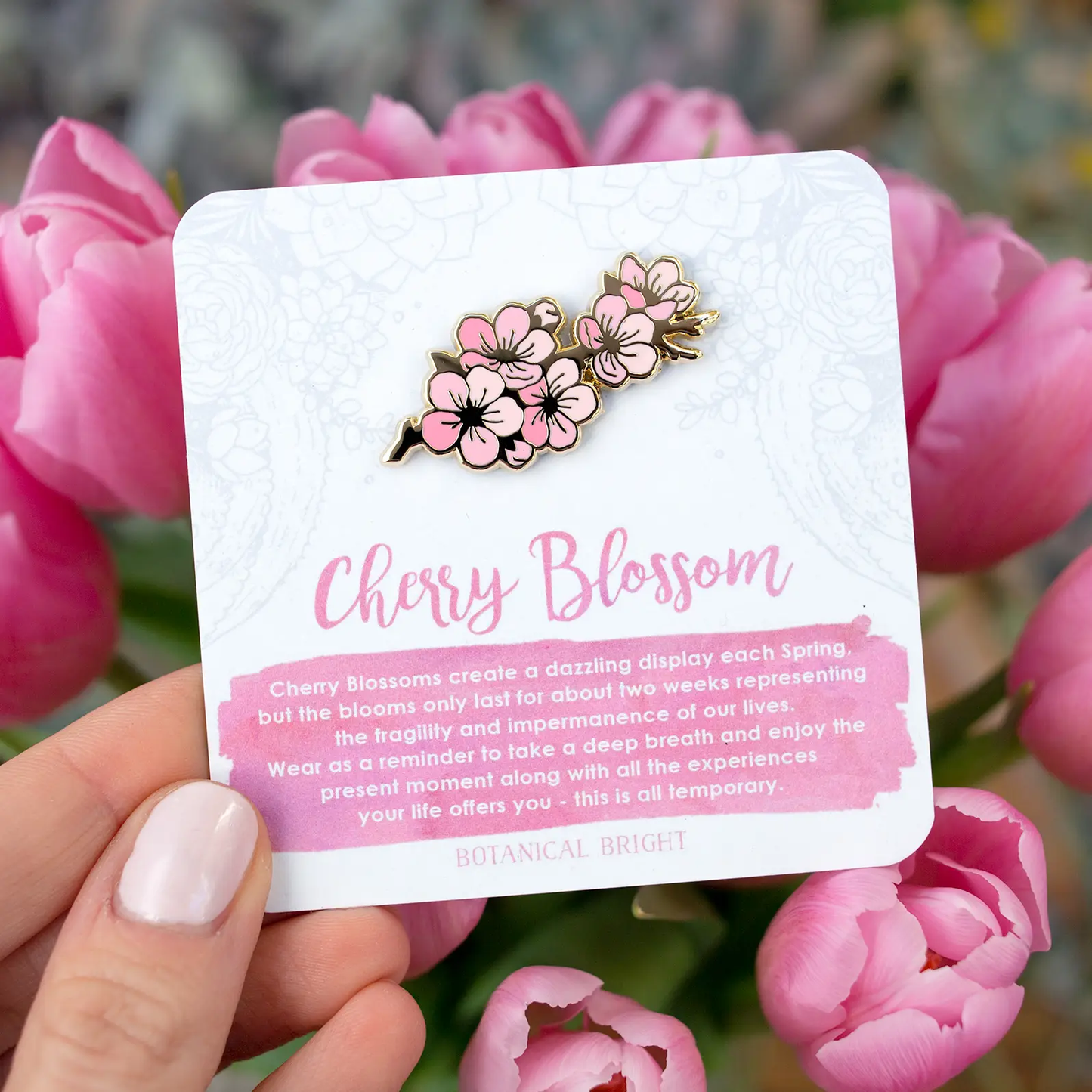 Cherry Blossom Enemal Pin