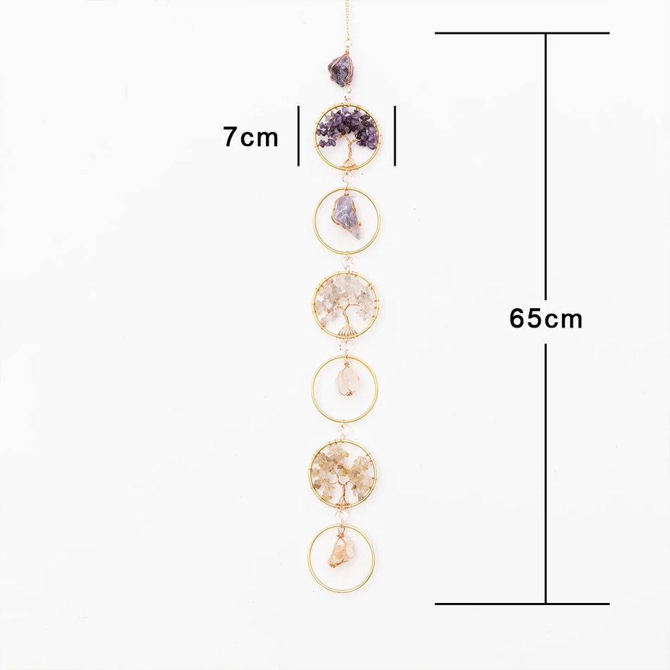 Tree of Life Gemstone Beaded Wall Hanging