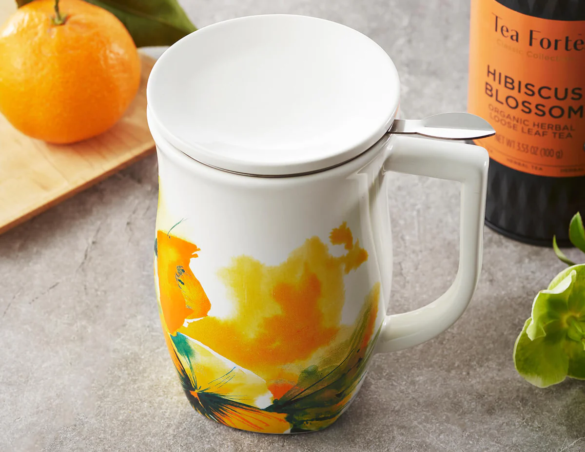 Fiore Tea Steeping Cup Wild Poppy