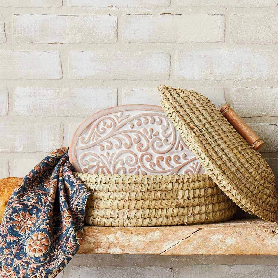 Breadwarmer with Lid Double Vine