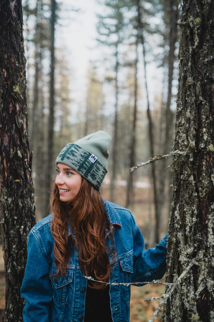 Woodland Foldover Beanie - Green
