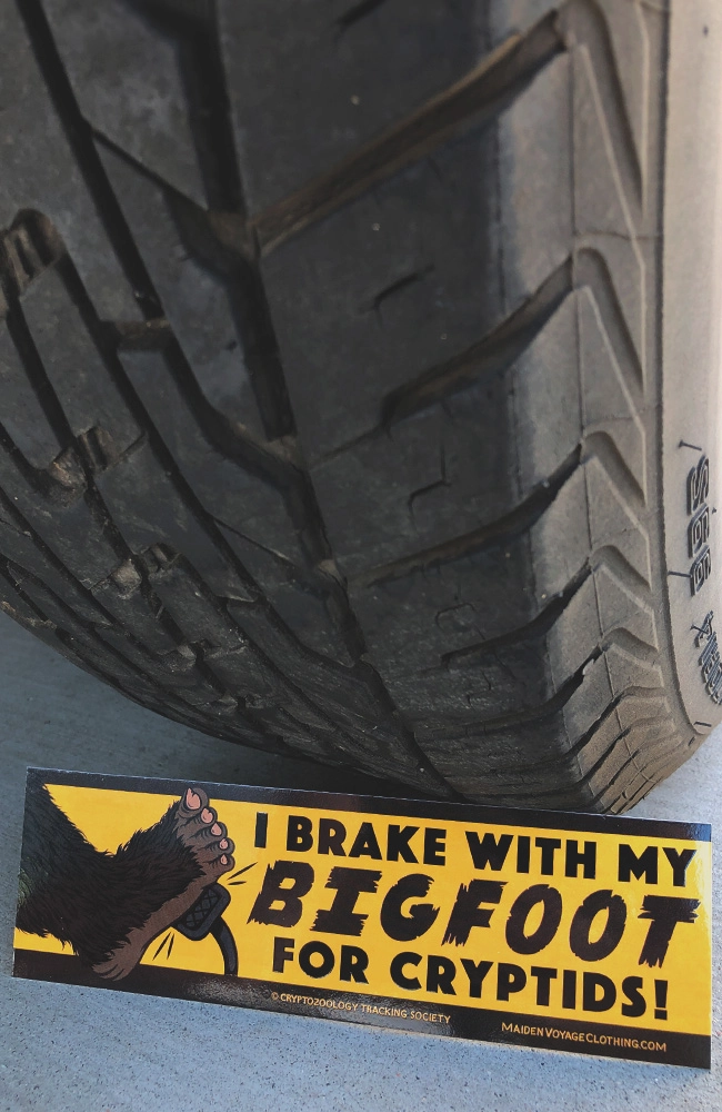 Bigfoot Bumper Sticker - I Brake