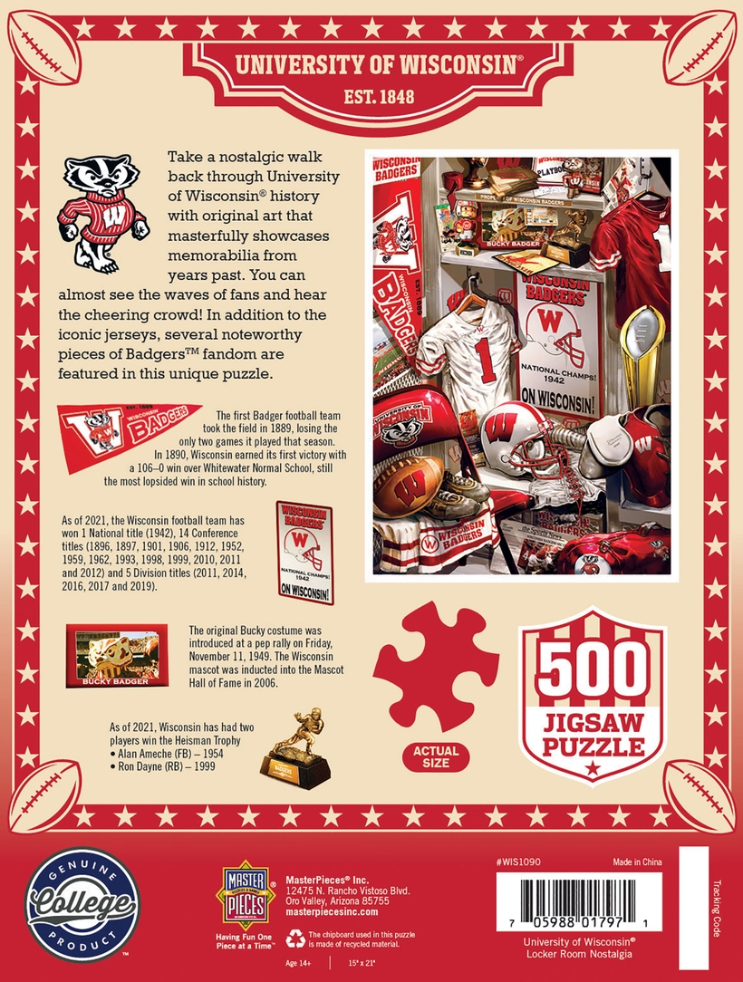 Wisconsin Badgers Locker Room Puzzle