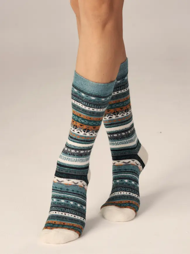 Fair Isle Alpaca Socks