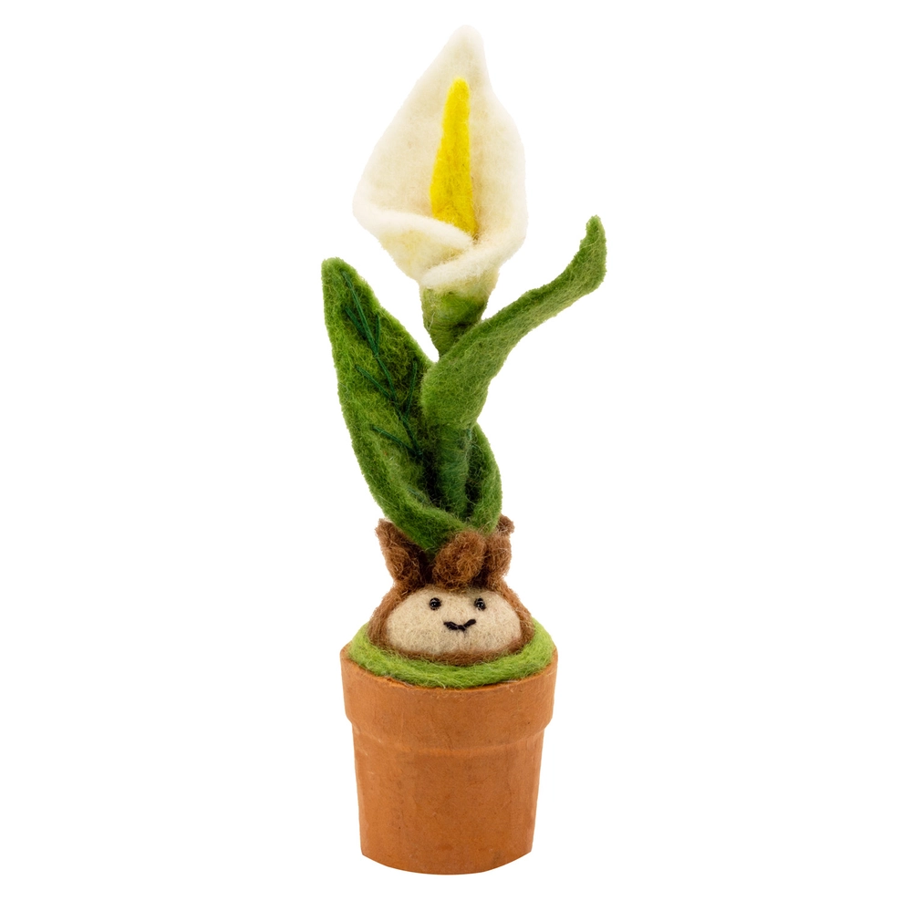 Calla Lily Blossom Felt Plant