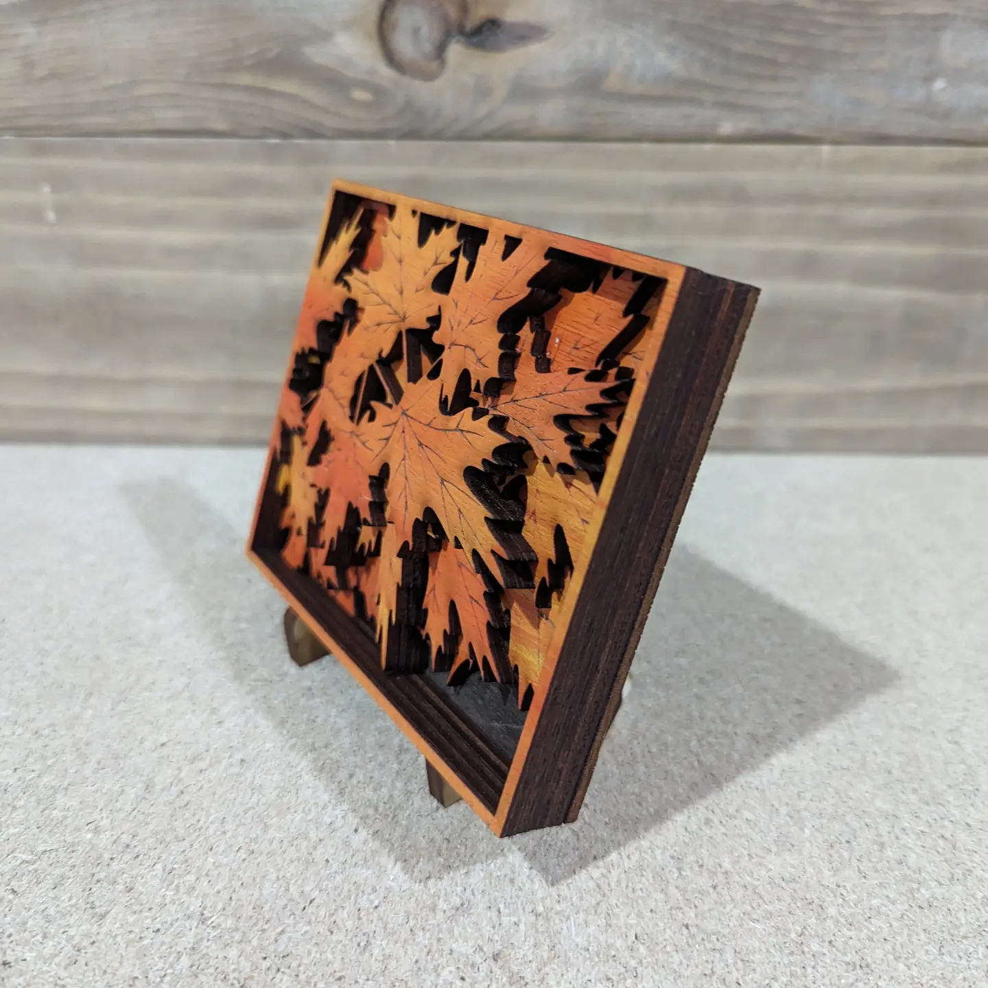 Layered Fall Leaves Art Magnet