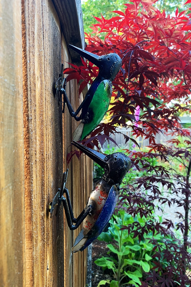 Metal Recycled Woodpecker