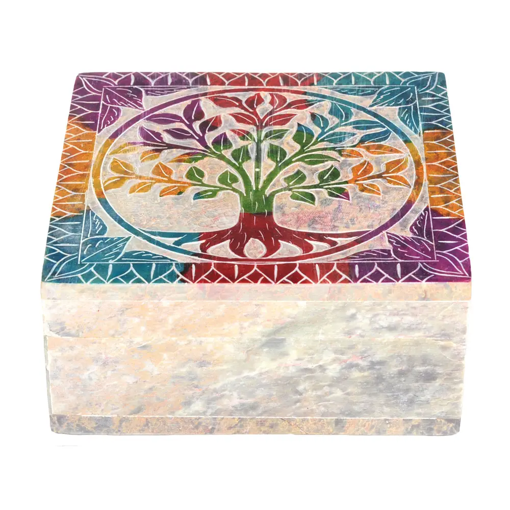 Colorful Stone Tree of Life Box