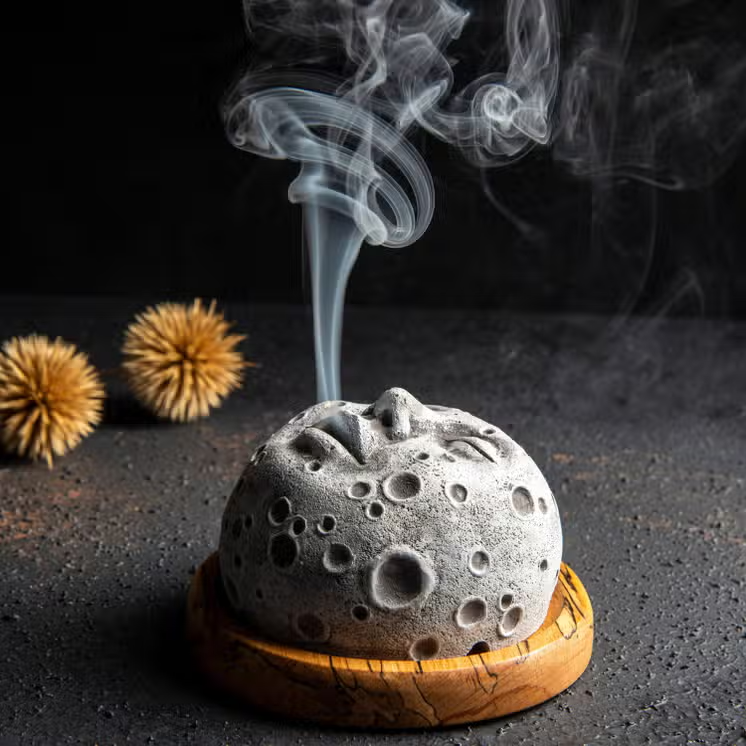 Moon Face Backflow Incense Burner