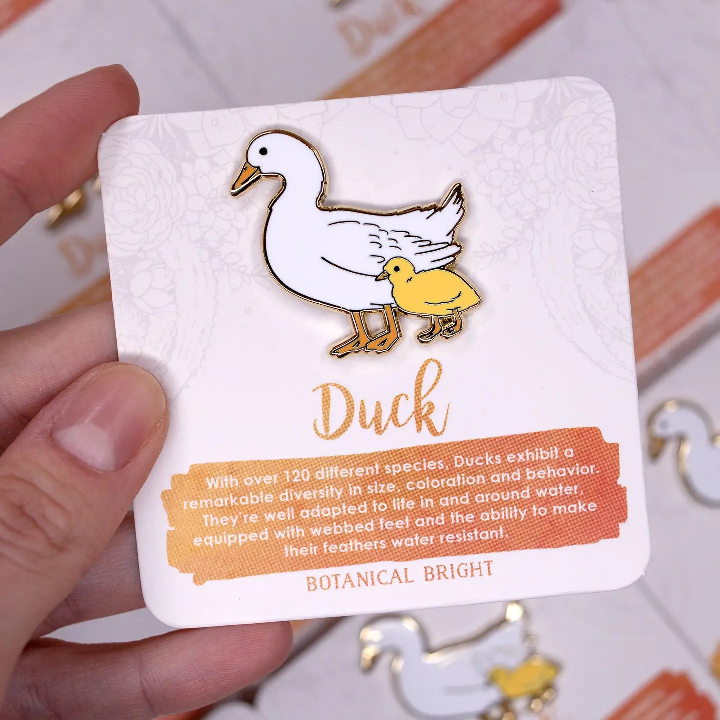Duck & Duckling Enamel Pin