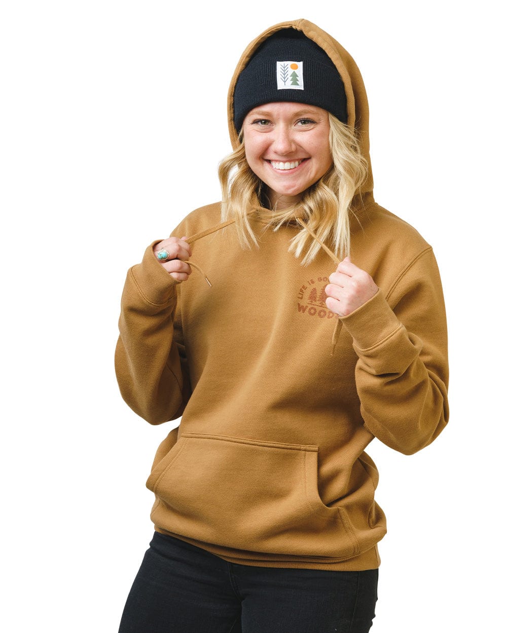 Evergreen Cuffed Beanie - Black