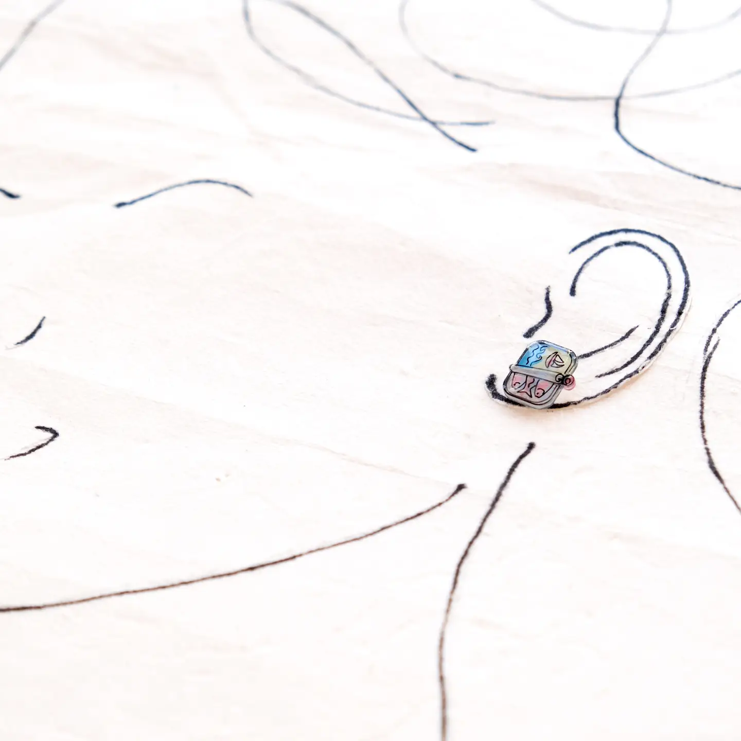 Sardines Canned Fish Stud Earrings