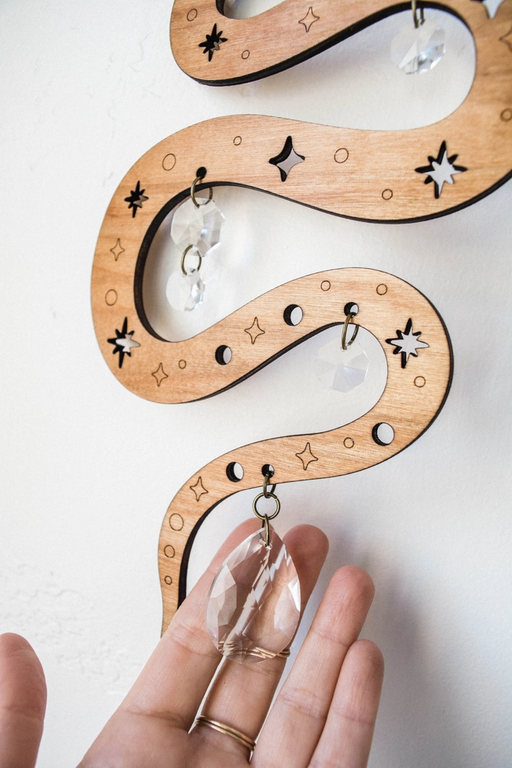 Snake Wooden Suncatcher