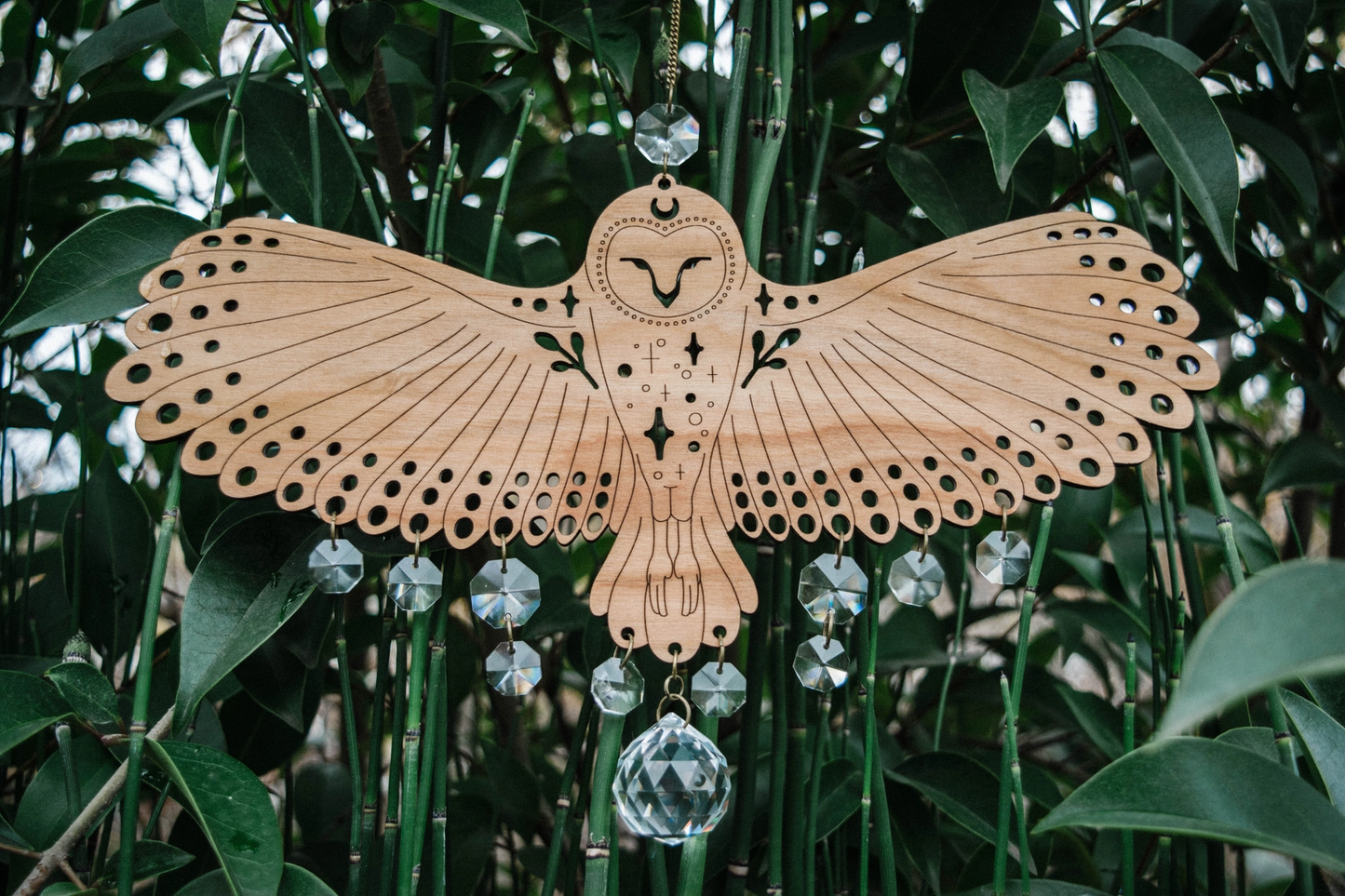 Owl Wooden Suncatcher