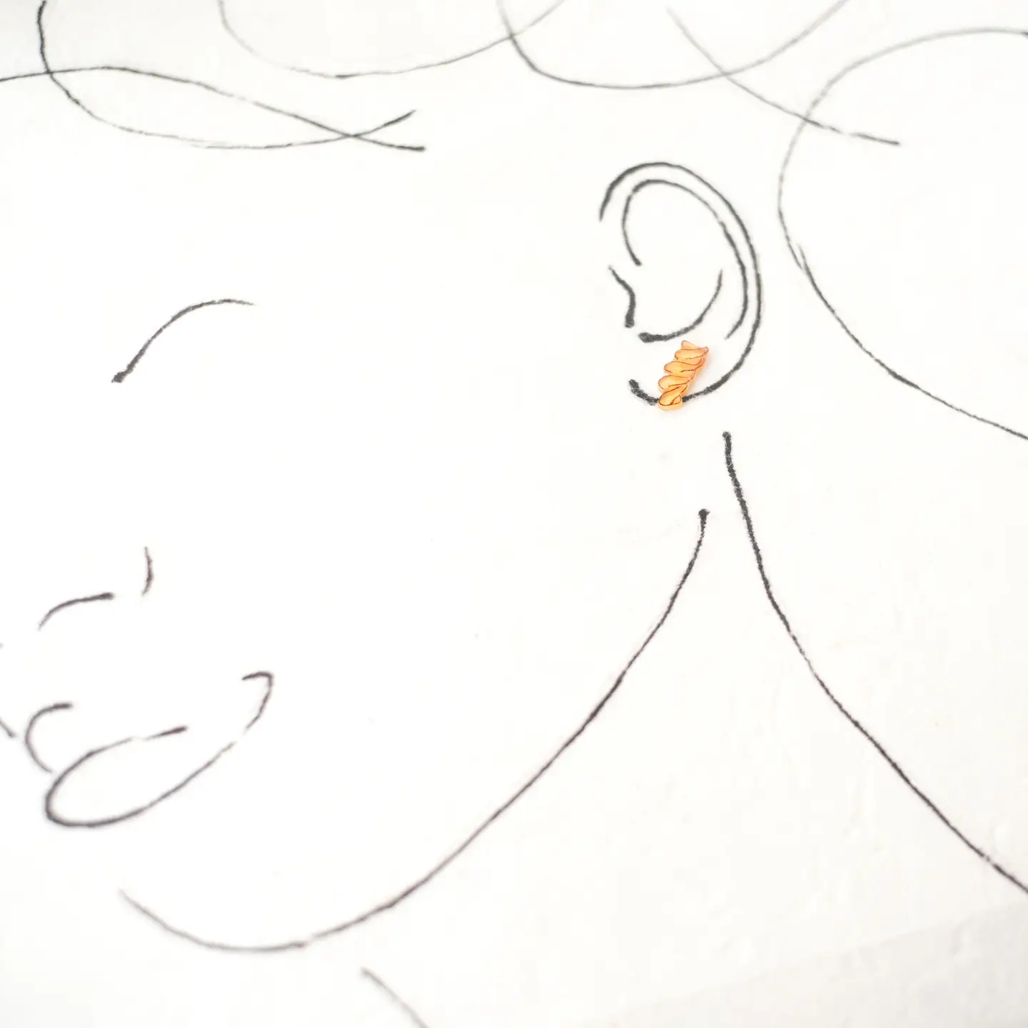 Pasta Bowtie + Rotini Stud Earrings
