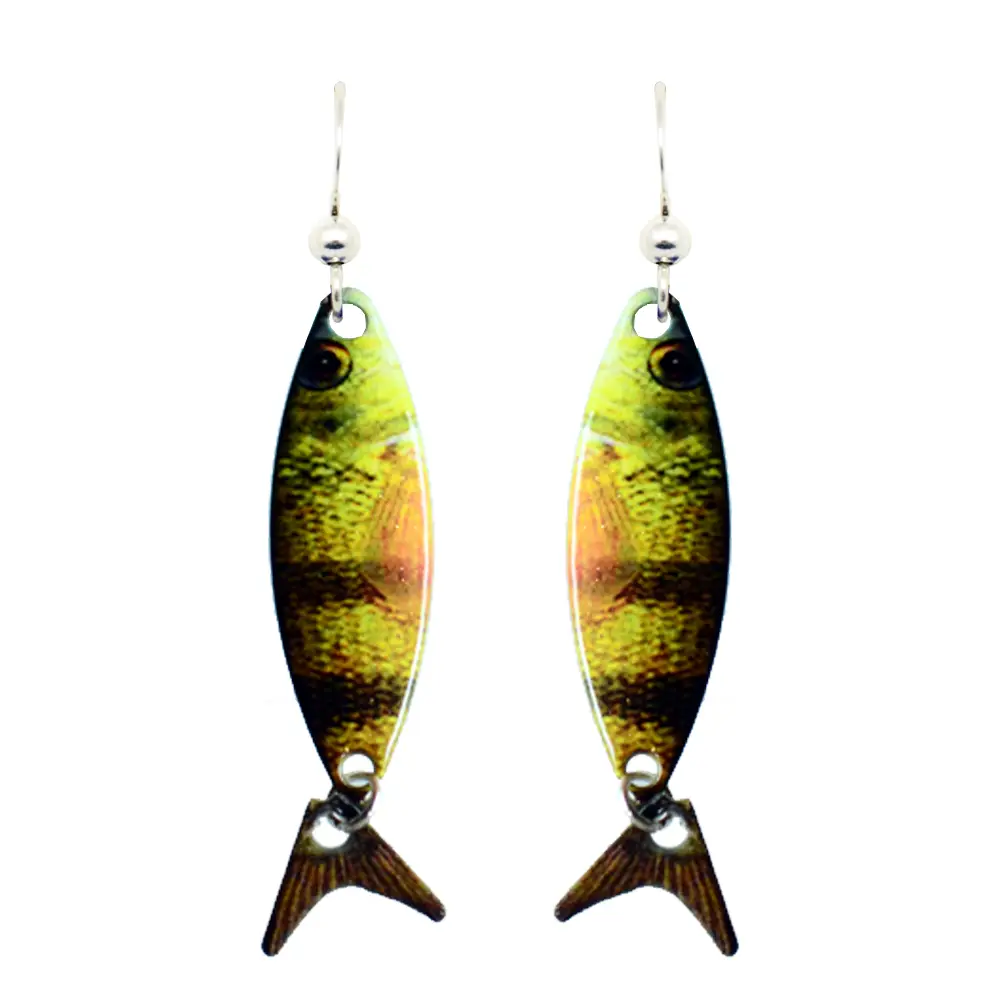 fish lure earrings Perch Fish Earrings – Weeds